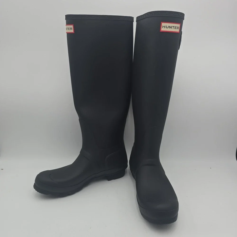 Hunter Original Tall Matte Black Rain Boots Size US 8 / EU 39 / UK 6 - Picture 2 of 13